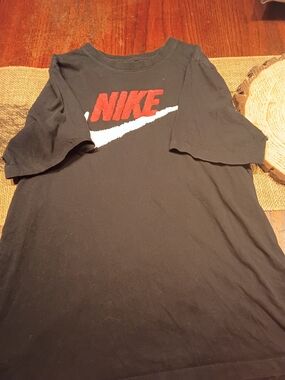 Nike Black T-Shirt with White Logo
